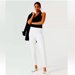 Spanx Slim Straight Classic White Pant Sz Large TALL 20372T Silver Lining NWT